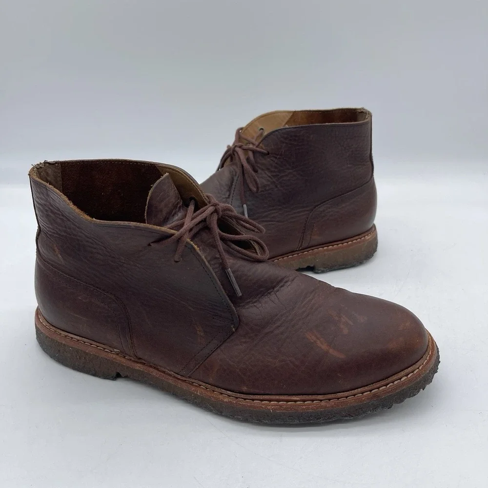 Polo Ralph Lauren Karlyle Mens Approximate Size 9/9.5 Chukka Boots Brown Leather